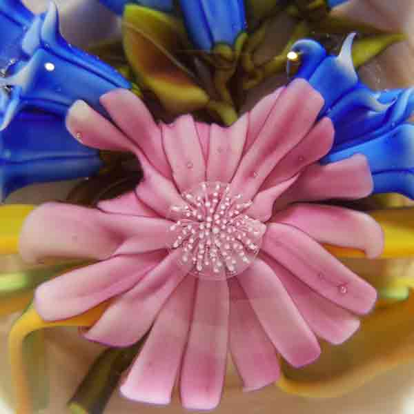 Pink Flower with Bluebells Paperweight - Image 2